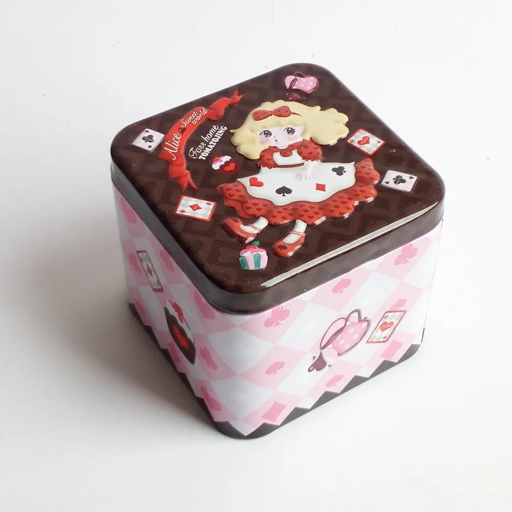 Бесплатная доставка! 1 партия = 12 шт.! Красивая мультяшная квадратная железная