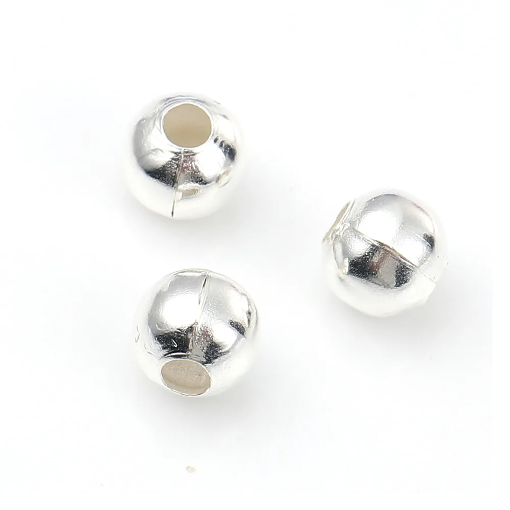 Doreen Box сплав на железной основе разделительные Бусины круглые серебряные