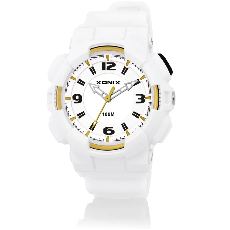 Высокоточные спортивные водонепроницаемые часы 100 м с силиконовыми ремешками