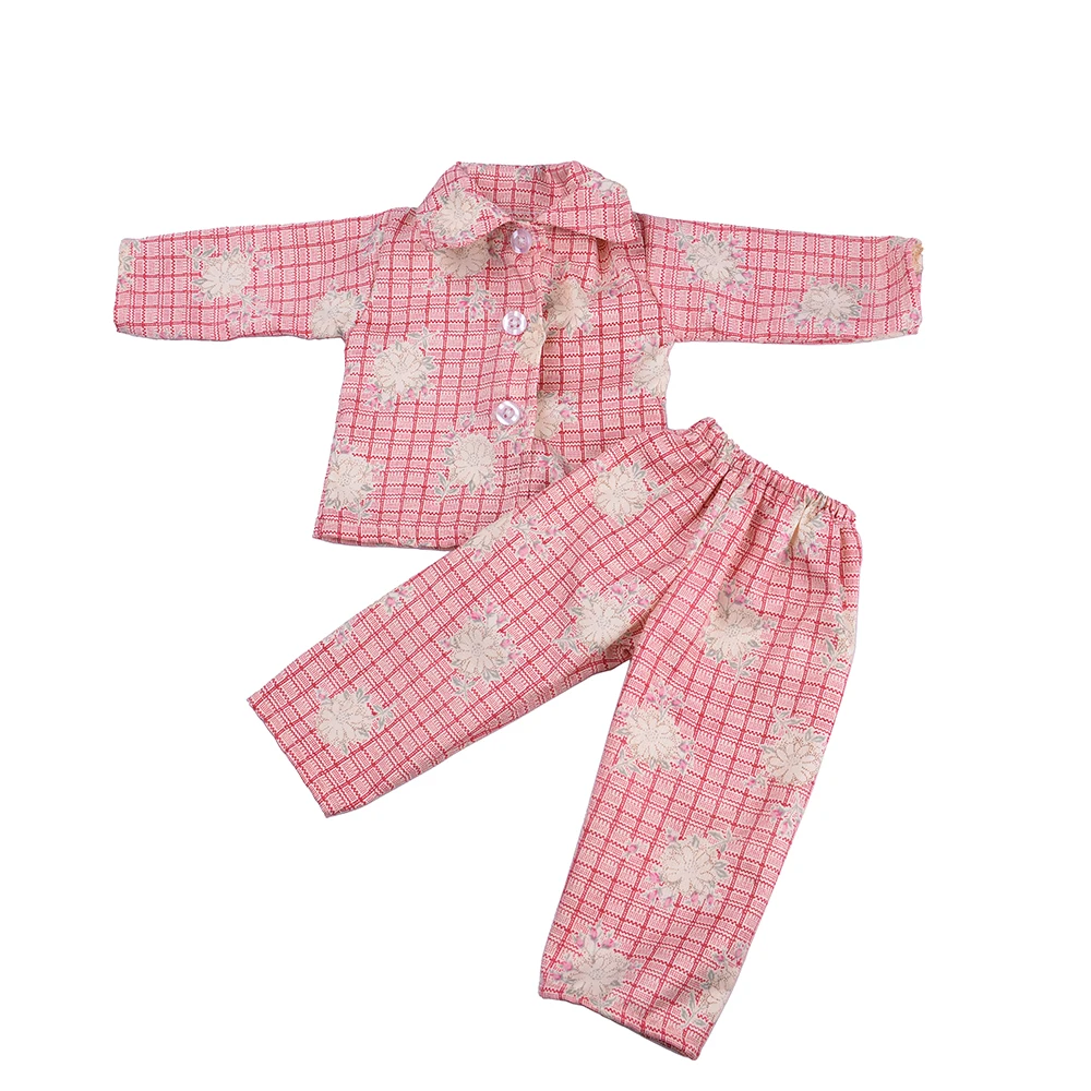 Fleta/модный Пижамный костюм в клетку с цветочным узором 18 дюймов американские