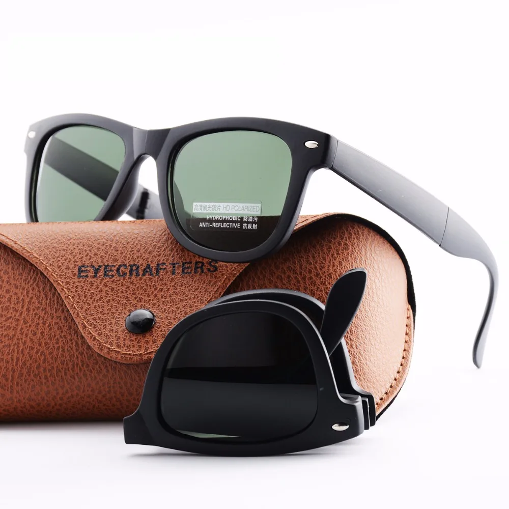 Поляризованные Мужские Женские Ретро Винтаж солнцезащитные очки Открытый