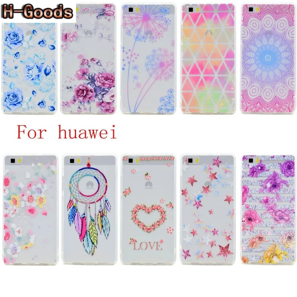 H goods Flower чехол для Huawei P8 lite 2017 P9 P10 plus Y3 II Y5 Y6 mate 9 honor 6X Nova s Симпатичные из мягкого