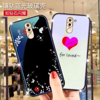 KIYLCZXYCM Стекло чехол для huawei Honor 6X защитное стекло задняя девушка Алмаз оболочка