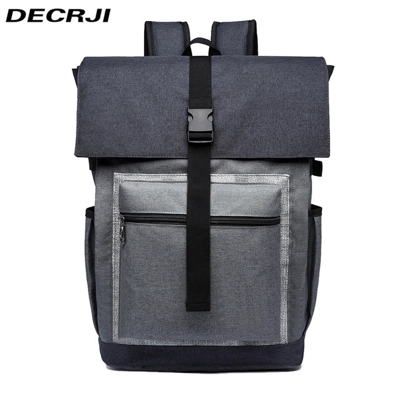 

DECRJI Oxford 15.6 Inch Laptop Men's Backpack High Quality Bagpack Mochila Escolar Rucksack School Backpack Bags For Teenage Boy