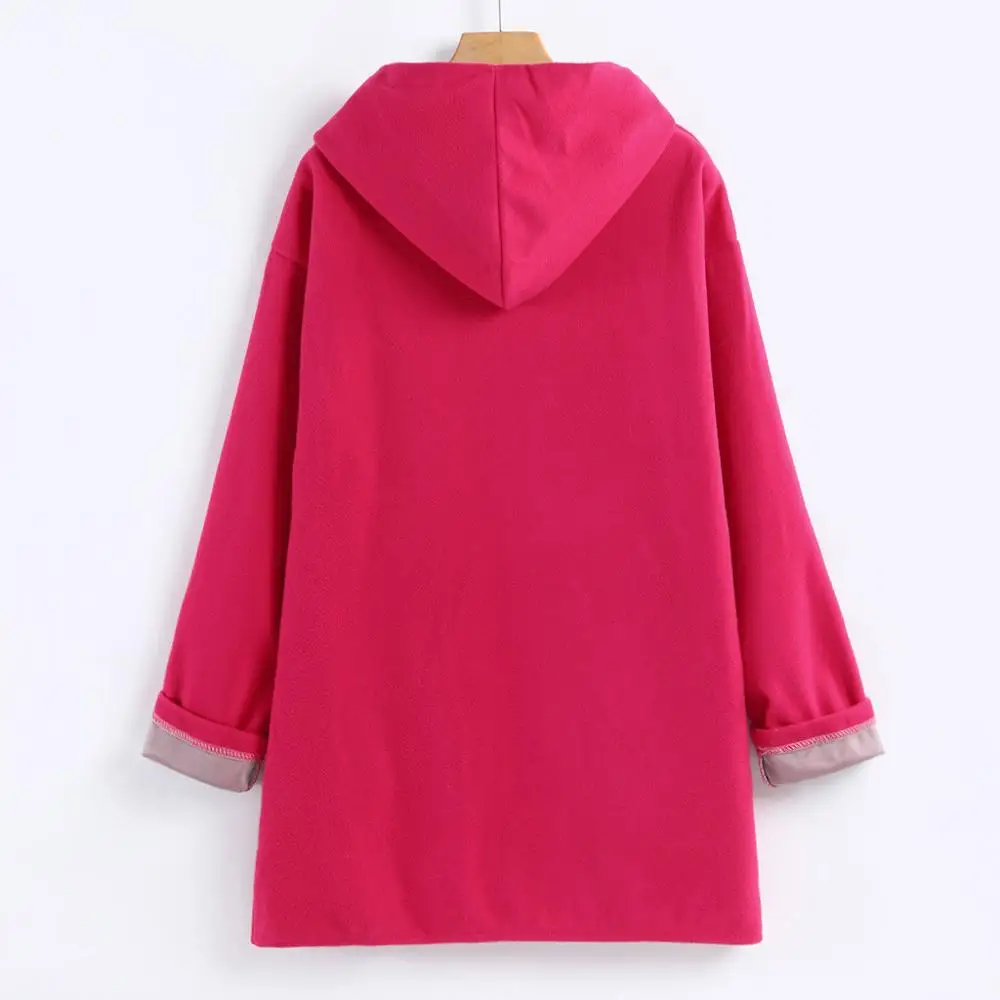 Горячая Распродажа зимнее женское модное пальто с капюшоном куртки средней