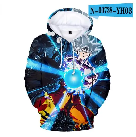 Anime Hoodie Dragon Ball Z Pocket Hooded Sweatshirt Kid Goku 3D Hoodies Pullovers Men Women Long Sleeve Outerwear Poleron Hombre - Цвет: 013