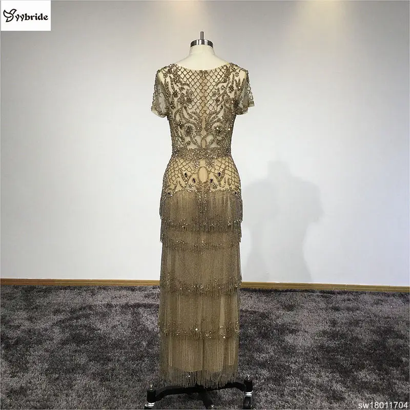 Yybride новые роскошные сексуальные женские вечерние платья золотого цвета ручная
