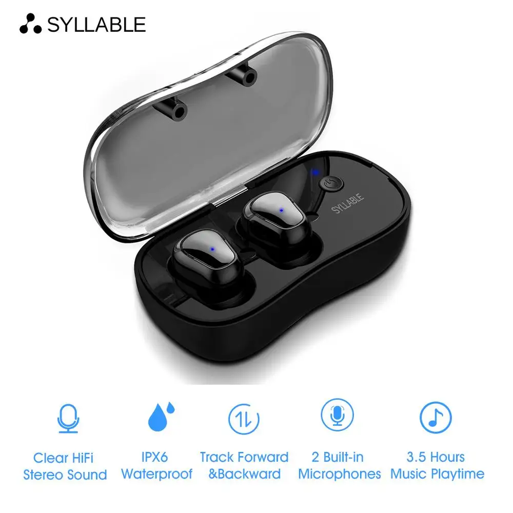 SYLLABLE D900P мини-наушник Bluetooth TWS с микрофоном беспроводная гарнитура V5.0 музыкальные