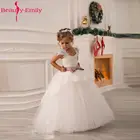 Женское платье с цветочным принтом, белое кружевное платье на молнии с рукавами-крылышками и бантом, 2018