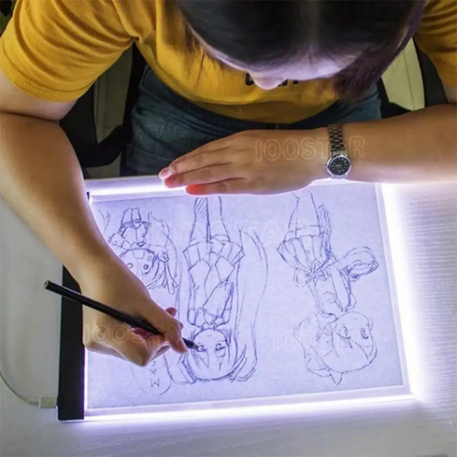 A4 LED мультфильм светильник планшет Pad зарядка через USB оригиналодержателя доска
