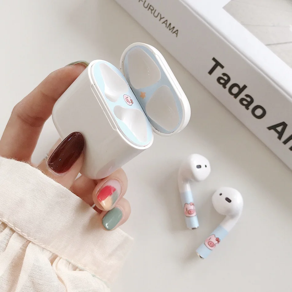 B5 Для AirPods случае 3D мультяшный наушник чехол для Apple Airpods 2 забавные интимные аксессуары защитную крышку с палец кольцо ремень - Цвет: B5