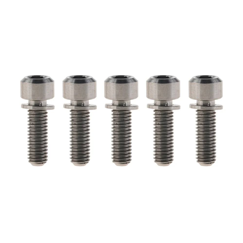 Титановый "Wanyifa" Ti болты M5x16mm M5x18mm M5x20mm для Велосипедный вынос руля болт с внутренним шестигранником с прокладками, 5 шт./лот