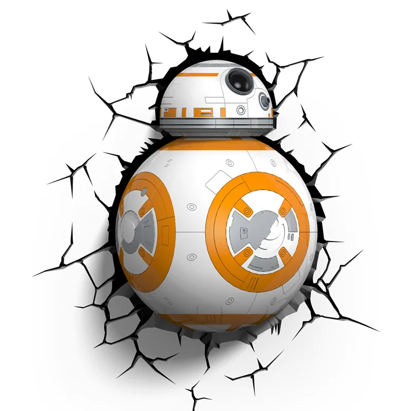 [Топ] Креативные войны BB 8 фигурки роботов Модель 3D Настенный светильник