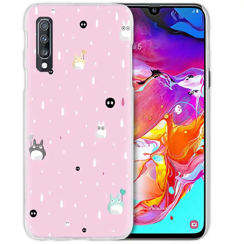 Studio Ghibli Унесенные призраками чехол для samsung Galaxy A50 A70 A20e A40 A30 A20 A10 A8 A6 плюс A9 A7 жесткий чехол для телефона с рисунком в виде крышка Away Totoro