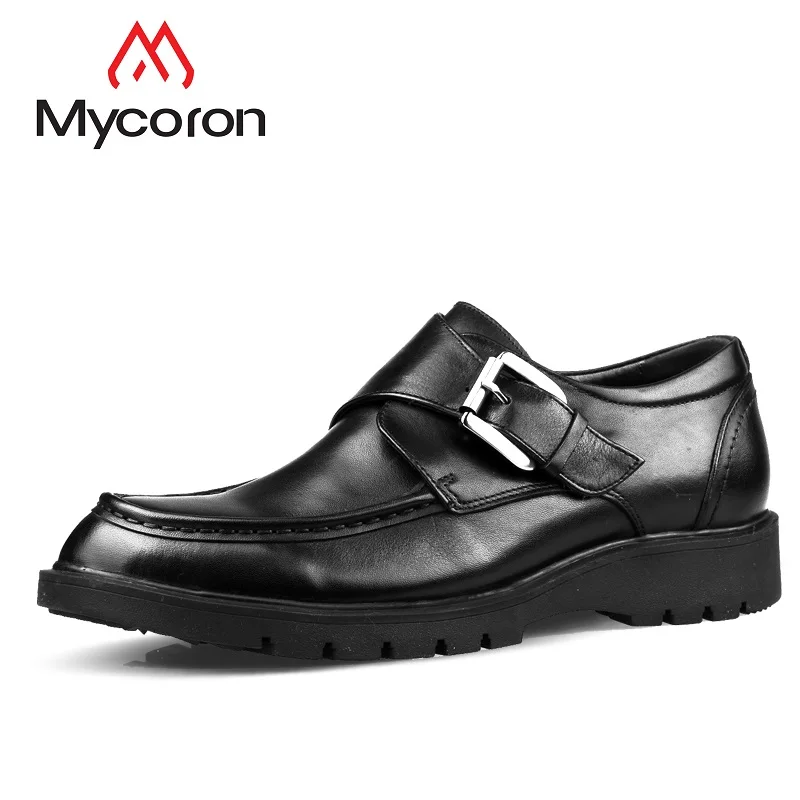 Mycoron новые туфли из натуральной кожи Туфли с ремешком и пряжкой мужские