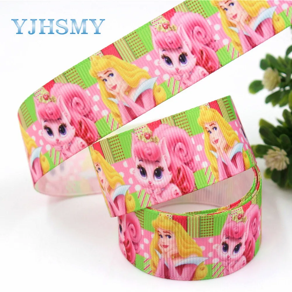 YJHSMY G-18616-474 10 ярдов 25 мм мультфильм печатных grosgrain ленты DIY ручной работы