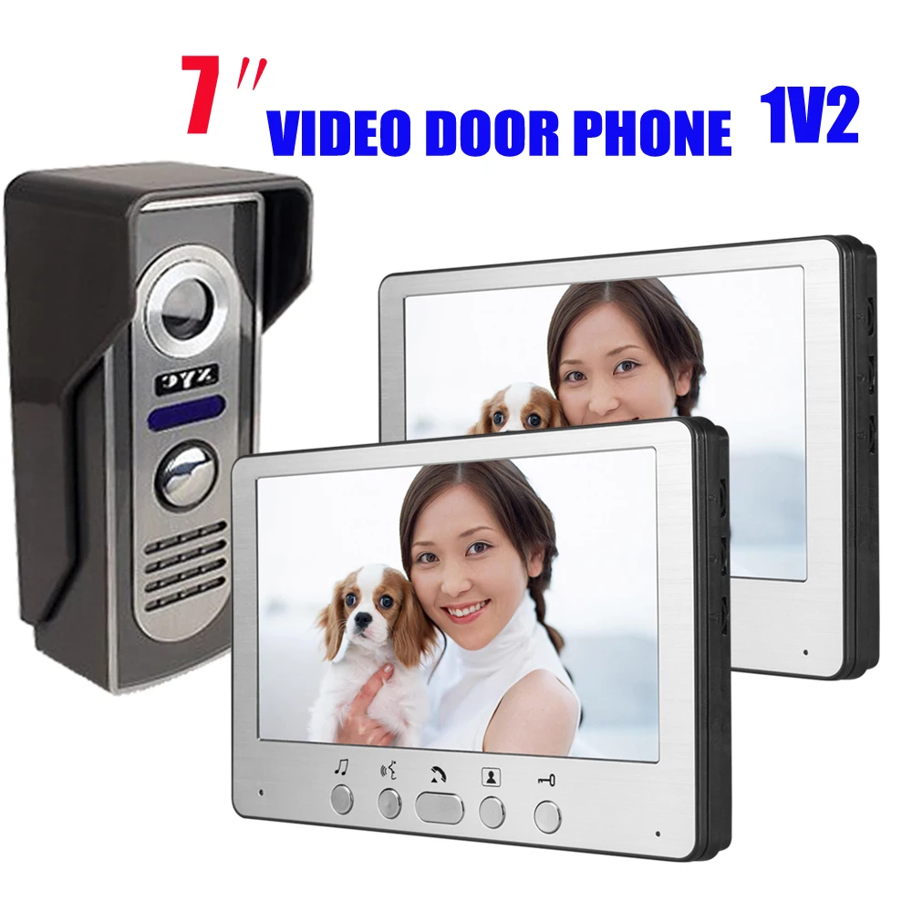 7-дюймовый 1V2 проводной домофон из цинкового сплава для видеодомофона |