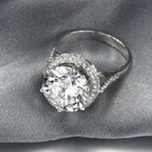 Женское кольцо для помолвки Amazing 5CT Золотое из моиссанита синтетический