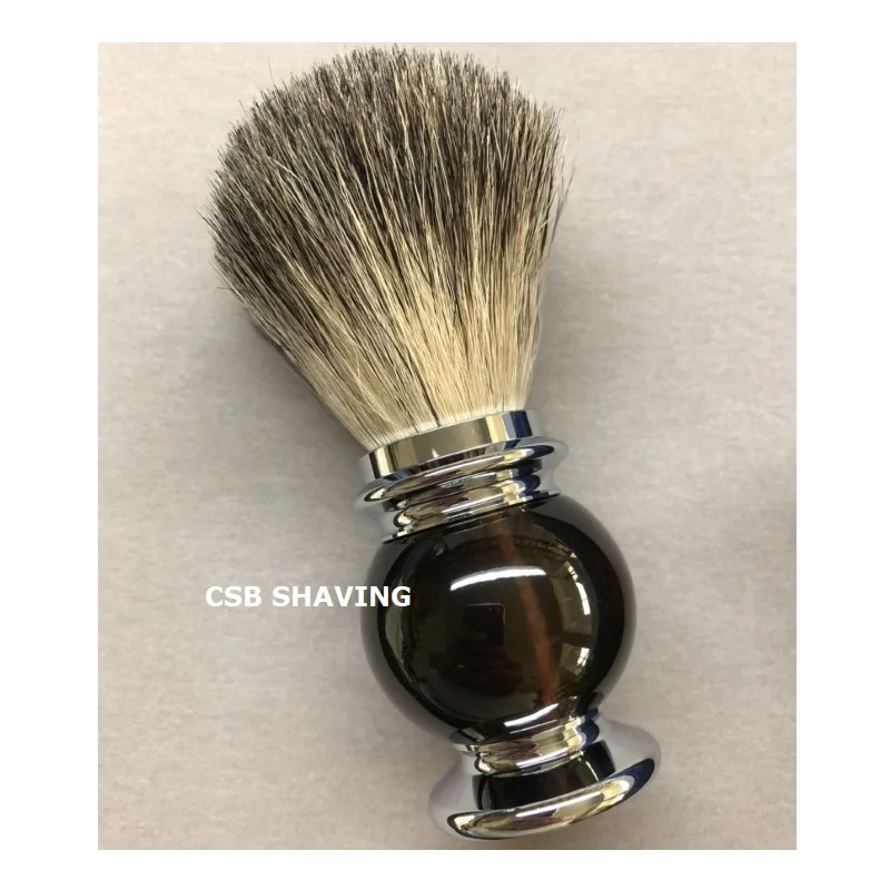 CSB Pure Badger Hair Knot 20mm Shaving Brush Barber Shop Salon Mustache Beard Shave Wet Tool Dark Brown Resin Handle | Красота и