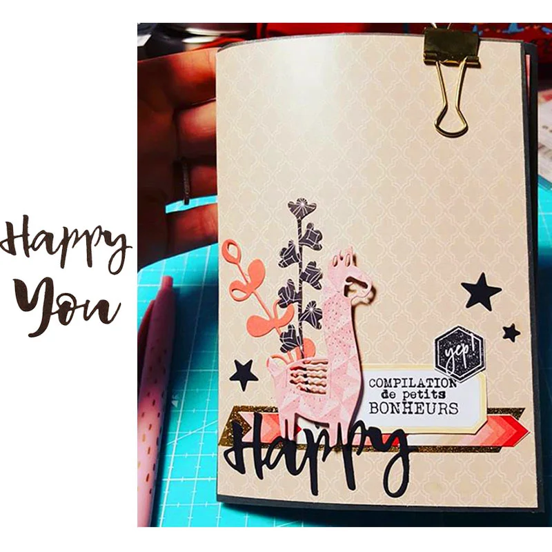 Дорожные трафареты Love Nous You Happy для резки металла DIY скрапбукинга штамп альбомов