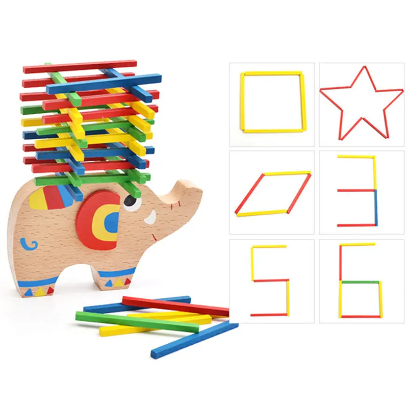 Балансирующие блоки Candywood для детей Обучающие деревянные игрушки с изображением