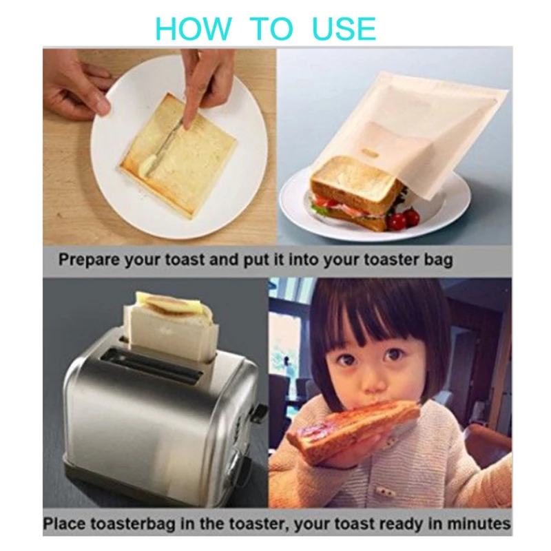 QuickDone 5 шт./лот тост сэндвич фри нагревательные мешки антипригарные многоразовые