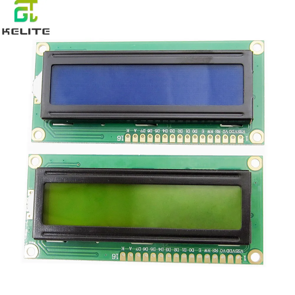 10 Pz Lcd1602 1602 Modulo Lcd Blu/Giallo Schermo Verde 16X2 Caratteri Display Lcd Interfaccia Iic I2C 5V