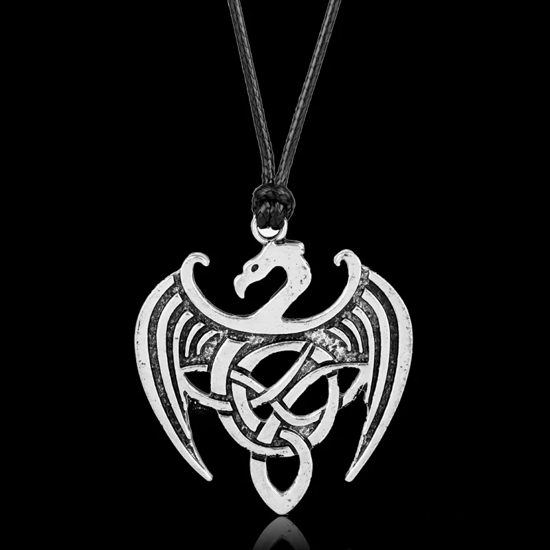 Dongsheng Jewelry Викинги кельтский дракон кулон Цепочки и ожерелья Треугольники Дракон