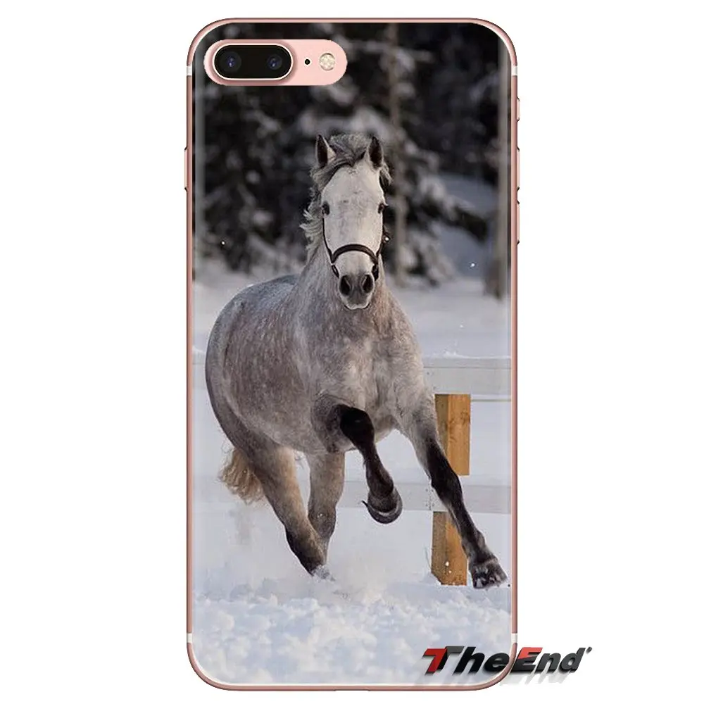 Running Dappled Horse Art Soft Transparent Cases Covers For Xiaomi Redmi 4A S2 Note 3 3S 4 4X 5 Plus 6 7 6A Pro Pocophone F1 |