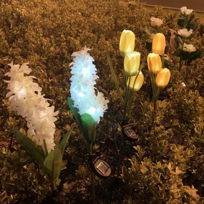 Светодиодный светильник на солнечной батарее открытом воздухе