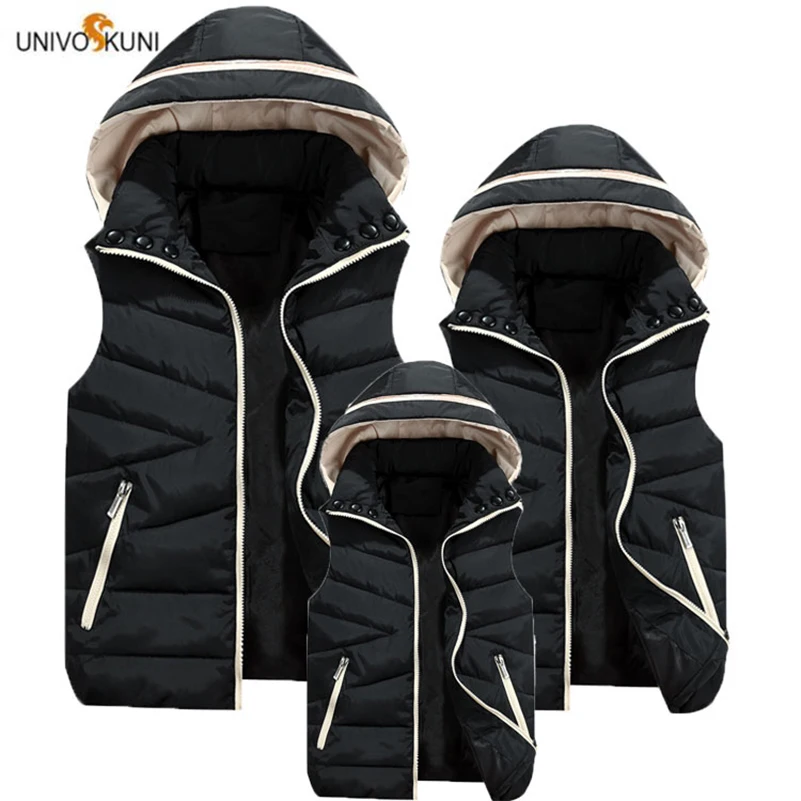 Осень зима 2019 новый семейный жилет UNIVOS KUNI пальто костюмы для родителей и детей