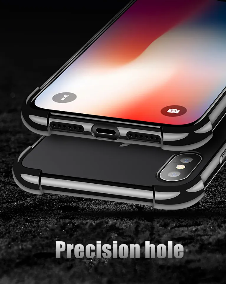 Противоударный прозрачный защитный чехол для iPhone X, чехол из ТПУ и твердого пластика, чехол для задней панели для iPhone 6S 6 7 8 Plus 5 5S 11 xs, чехол для MAX XR