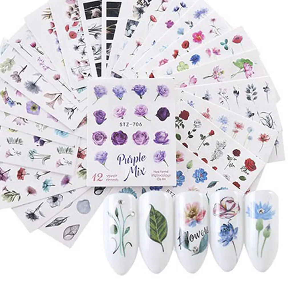 

Top Selling Pattern Printed Nail Decals Environmental Friendly Nail Art Stickers Full Nail Decor DIY Nail Tip Tools