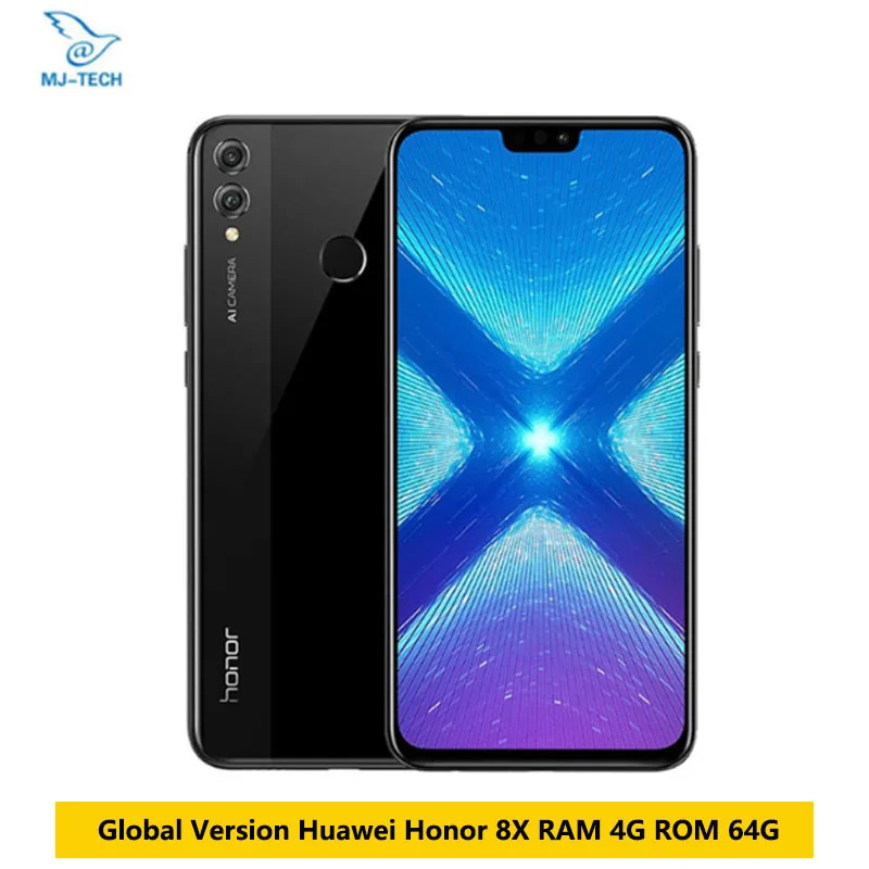 Глобальный Honor 8X Оперативная память 4G Встроенная 64G 6 5 дюймов android 8 1 смартфон 2