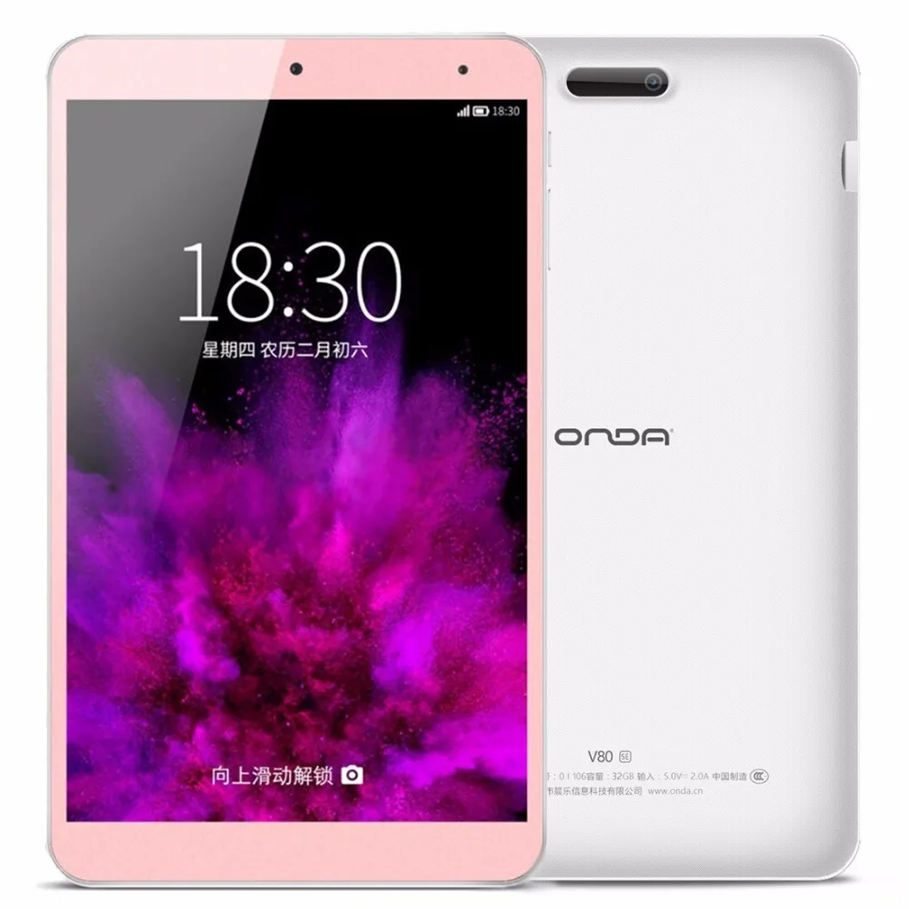 Оригинальный планшет ONDA V80 SE 8.0 дюймов ПК таблетки процессор Allwinner A64 quad core 64 бит 1.83