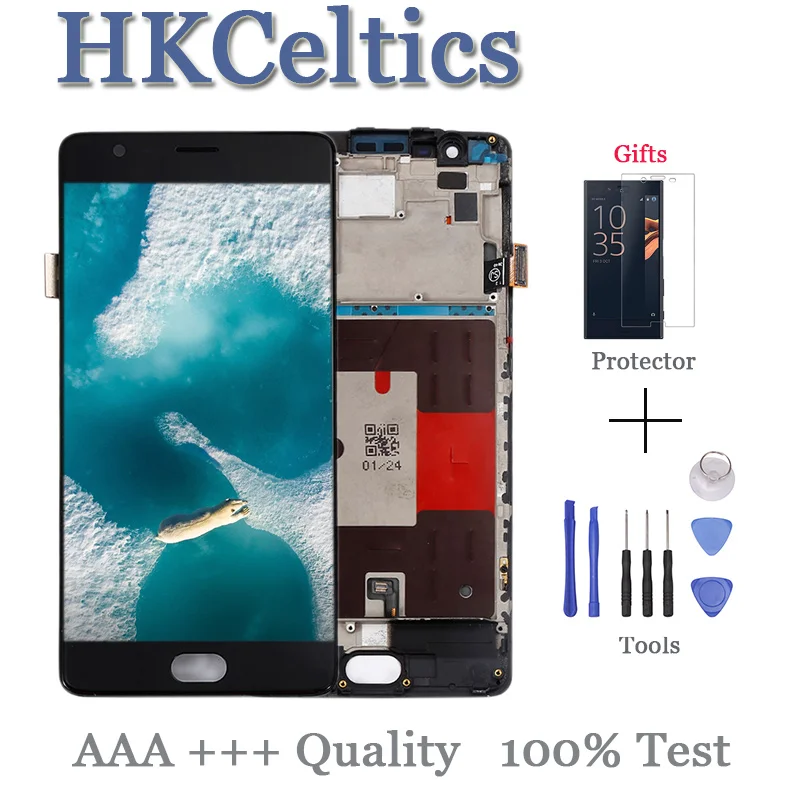5.5" Inch LCD for Oneplus 3T Display Touch Screen Digitizer Assembly Replacement Accessory For One plus A3010 A3000 3 three | Мобильные