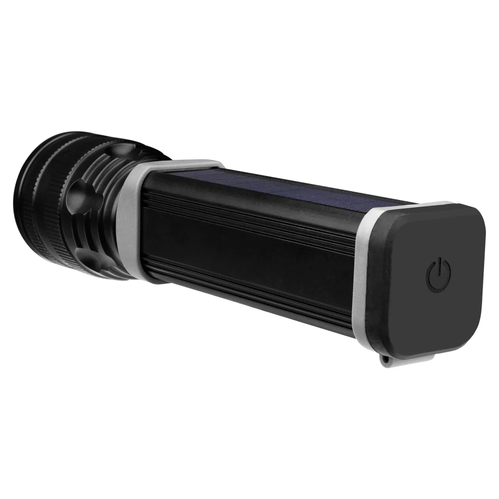 Солнечный/USB power ed фонарик перезаряжаемые солнечные фонари 18650 фонарь для наружного кемпинга мобильный внешний аккумулятор встроенный аккумулятор