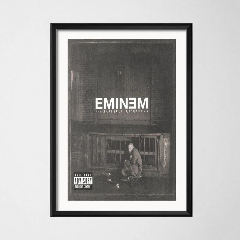 Eminem Revival Kamikaze Rap хип-хоп музыкальный альбом звезда плакатный принт картина маслом холст стены Искусство Картины Гостиная домашний декор - Цвет: Темно-серый