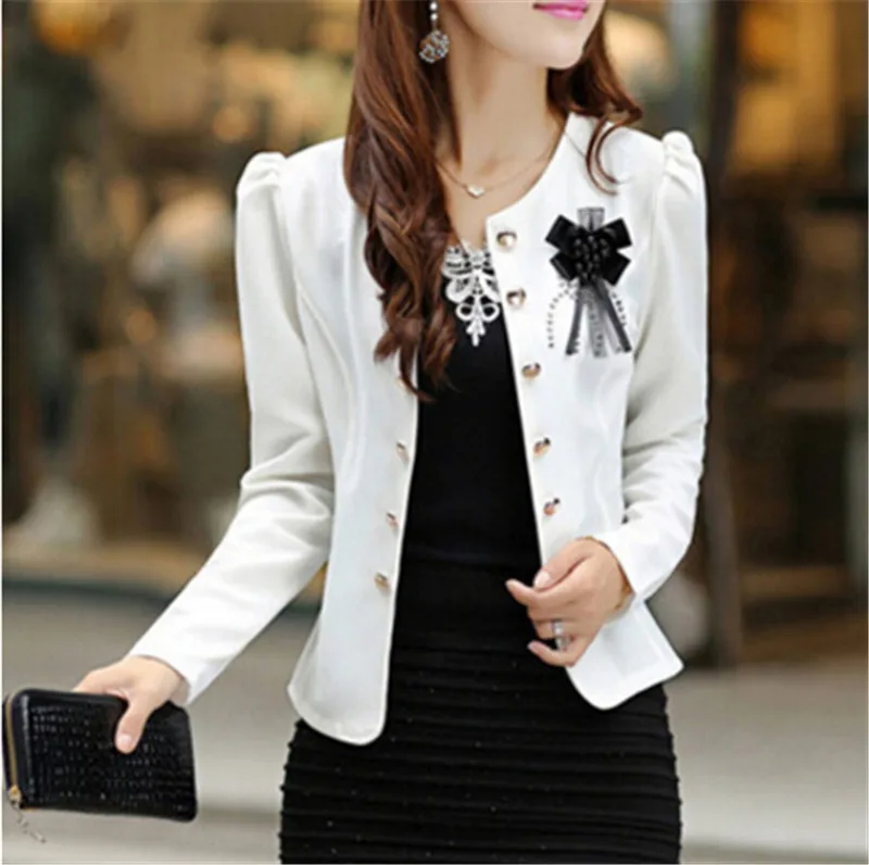 Новинка 2016 Модный Тонкий Блейзер костюм одежды яркие цвета короткий дизайн