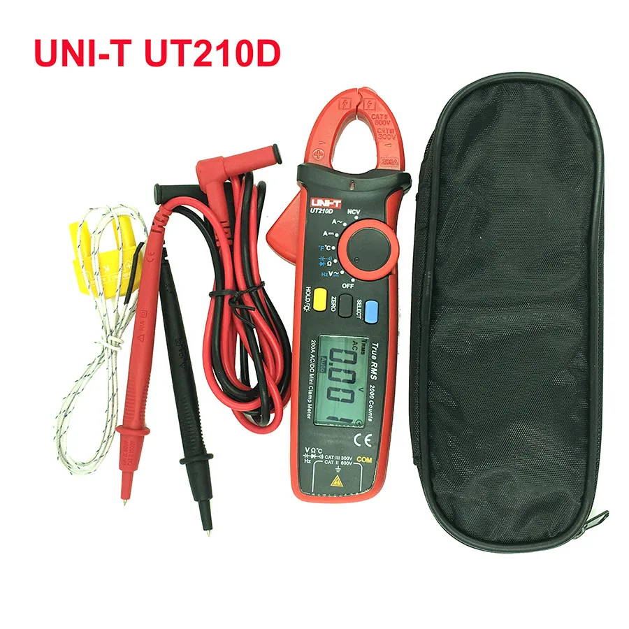 UNI T UT210D Авто Диапазон Цифровой клещи мультиметр AC VC ток напряжение Сопротивление