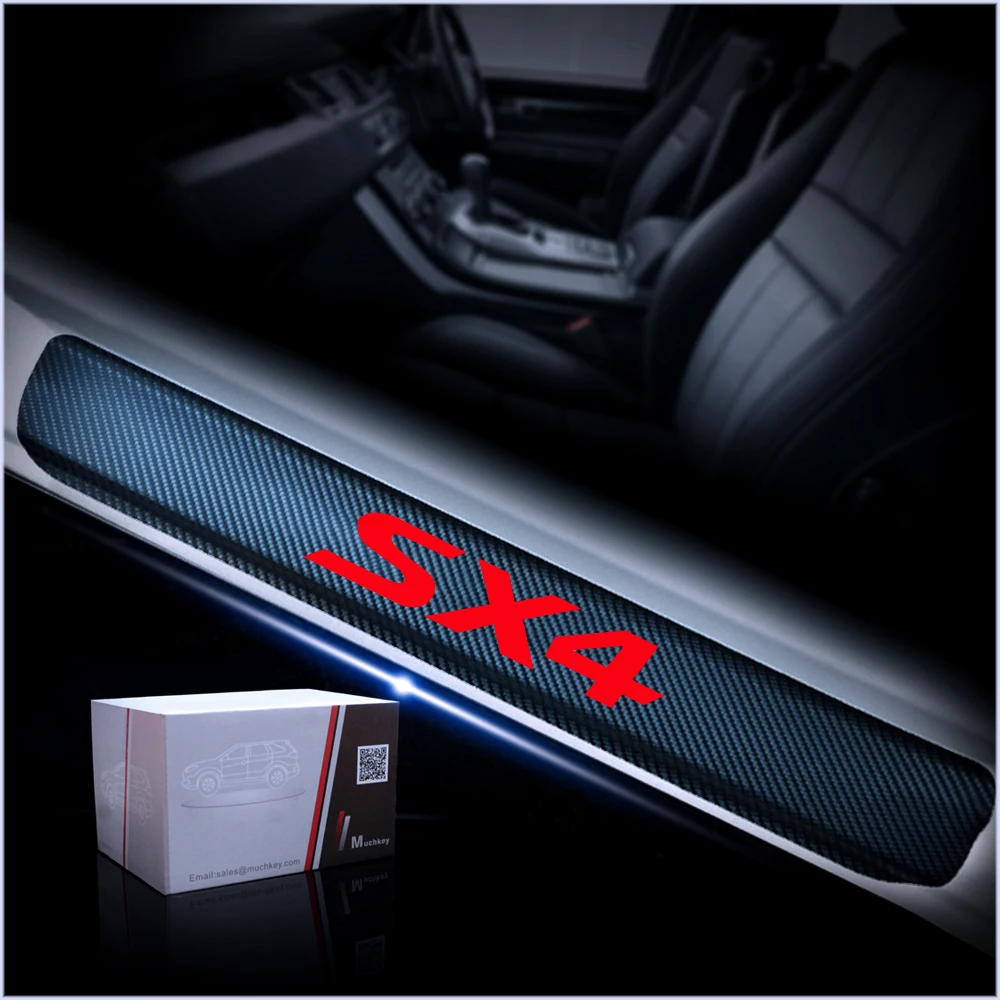 4D винила из углеродного волокна для Suzuki SX4 автомобиль порога Добро пожаловать