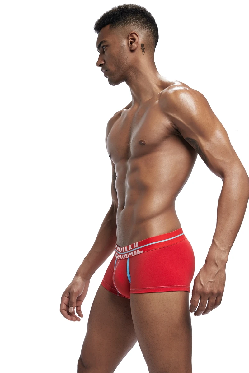 JOCKMAIL, модное мужское нижнее белье, боксеры, шорты, трусы, хлопок, сексуальное мужское нижнее белье, боксеры, u-выпуклые мужские трусы, мужские трусы для геев
