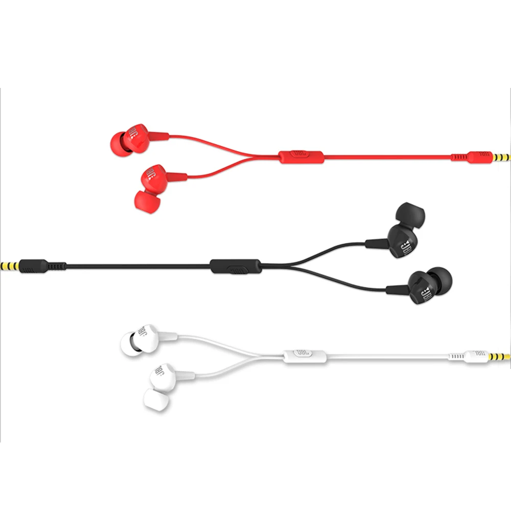 JBL C100Si,, 3,5 мм, проводные стерео наушники, глубокий бас, музыка, Спортивная гарнитура, спортивные наушники, свободные руки, звонок с микрофоном