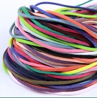 Плетеный шнур из искусственной замши, корейский, вельветовый, кожаный, ручной работы, для изготовления украшений, 100 ярдовкатушка, 3 мм