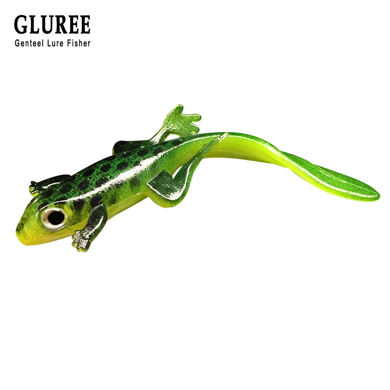 GLUREE 3 шт. 7 5 см г 3D Глаза рыболовные приманки эмультационная ящерица искусственная