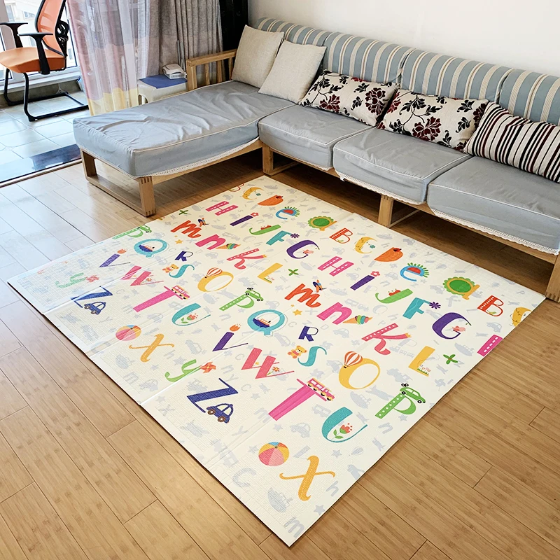 Детский Блестящий складной игровой коврик 180X200 см/71X79IN детский игровой коврик 1 см/0.4IN толщина ковер с рисунком водонепроницаемый Противоскользящий коврик