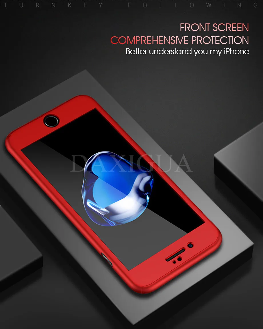 Роскошный 360 полный защитный чехол для телефона для iPhone 6 6s 7 8 Plus Coque чехол для iPhone 11 Pro XS чехол для MAX XR 5 5S крышка со стеклом