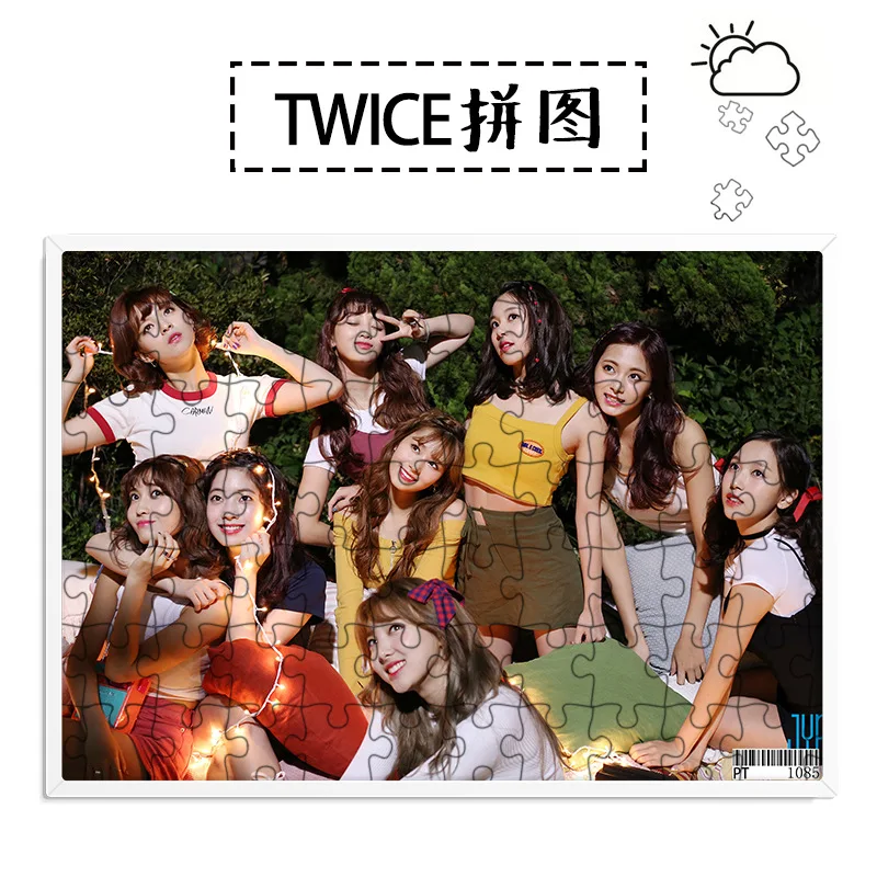 

[MYKPOP]TWICE LIKEY Puzzles 120pcs With a Photo Frame Desk Decoration KPOP Fans Collection SA18052108