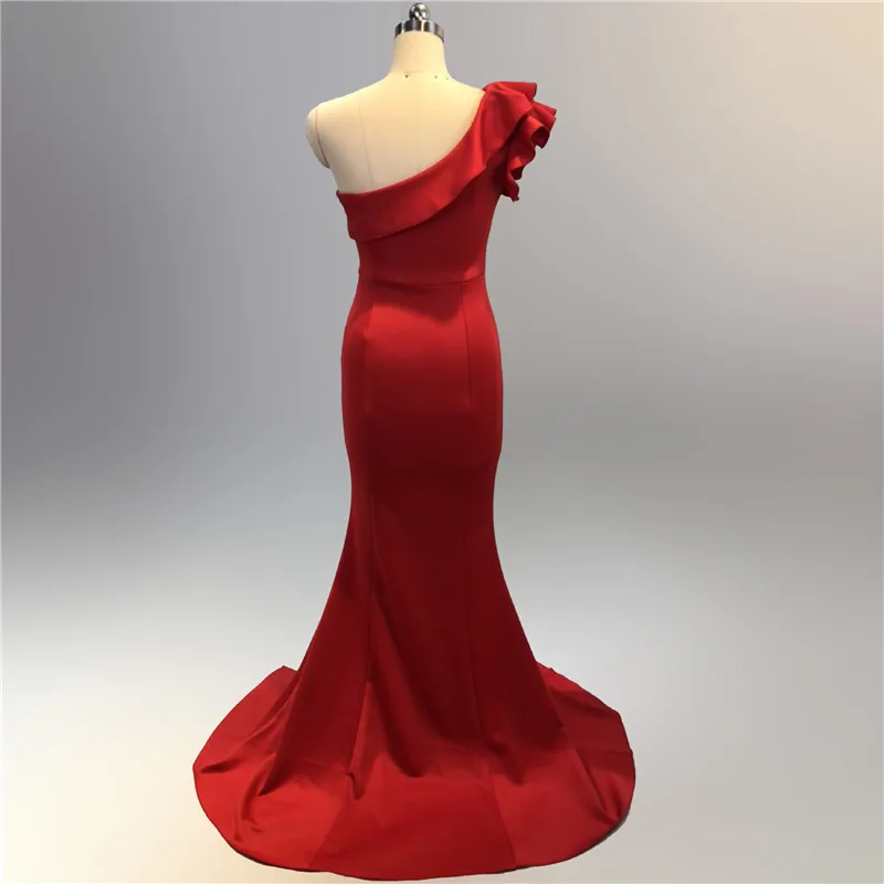 Ruffle Neck One Shoulder Sleeveless Sexy Cocktail Dresses 2018 Evening Party Club Wear Women Elegant Dress For Special Occasions | Женская