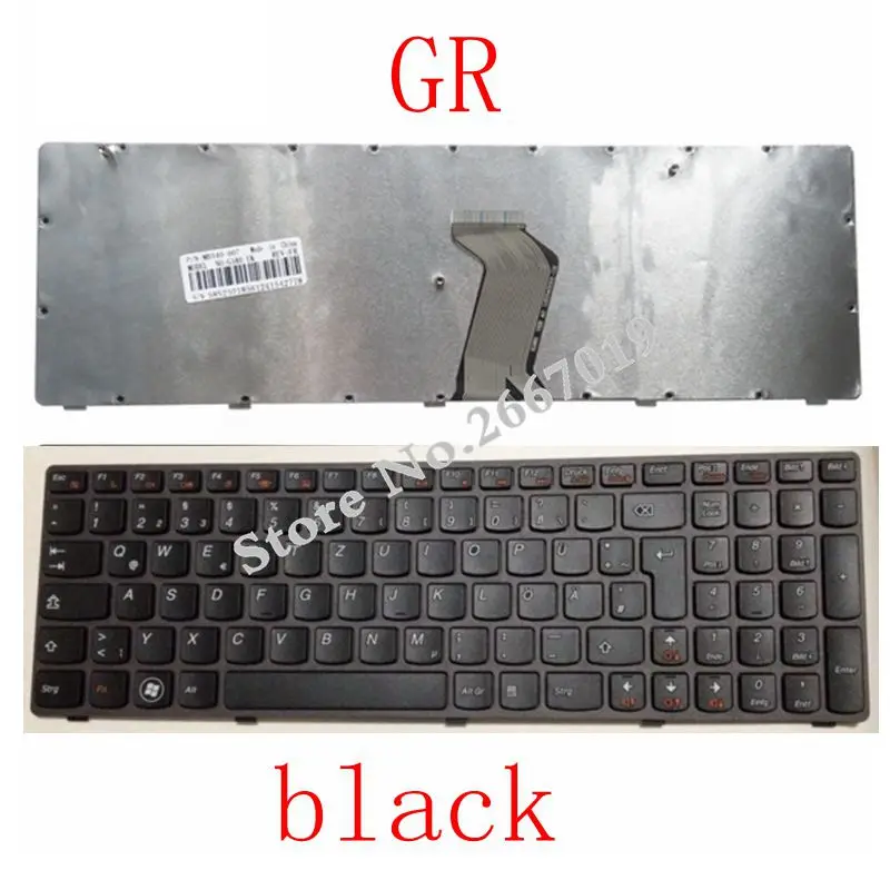 

GR Laptop keyboard for LENOVO G580 Z580A G585 Z585 G590 Z580 keyboard